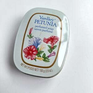 Yardley PETUNIA Perfumed Soap One 3.5 oz Bar Soap in Vintage Tin NEW
